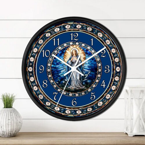 Christian #13 - 10" Wall Clock - Blessed Virgin Mary Immaculate Conception Gift