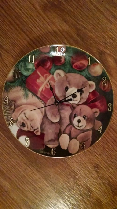 Christmas Teddy Bear Clock !!