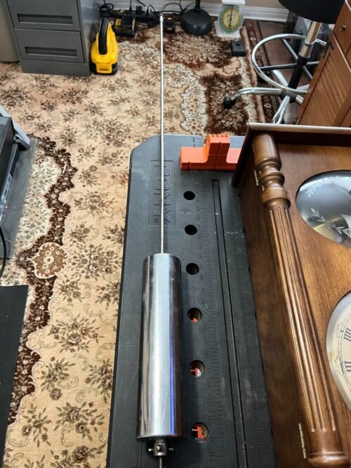 Chrome plated Large industrial clock single tube pendulum