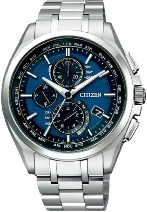 Citizen Attesa AT8040-57L Eco-Drive Solar Atomic Radio Watch F/S w/Tracking# NEW