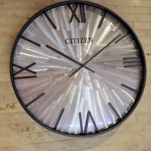 Citizen Clocks Gallery 24 in. X 2" Deep Industrial Metal Wall Clock
