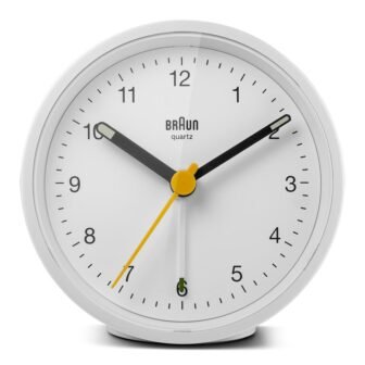 Classic Analog Alarm Clock, Snooze and Light, Quiet Quartz Movement, Crescendo Beep