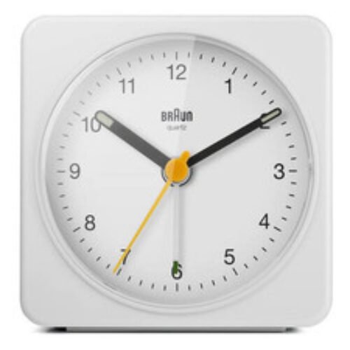 Classic Analog Alarm Clock, Snooze and Light, Quiet Sweeping Movement