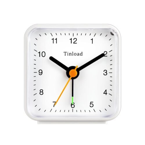 Classic Analogue Travel Alarm Clock with Snooze Function and Light Compact Si...
