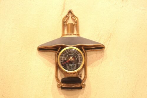 Classic Brass Wall Clock Temperature & Air Pressure Vintage Decorative Elegant