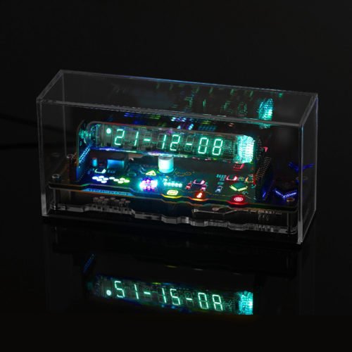 Classic IV-18 VFD Tube Clock Coloful RGB LED Decor Clock w/Remote Ref Nixie Tube