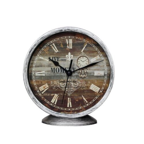 Classic Silent Desk Clock 6 Inch Non-Ticking Decor Silver Wall Clocks Easy to...