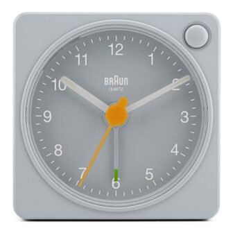 Classic Travel Analog Alarm Clock, Snooze and Light, Compact, Quiet Movement, Crescendo...
