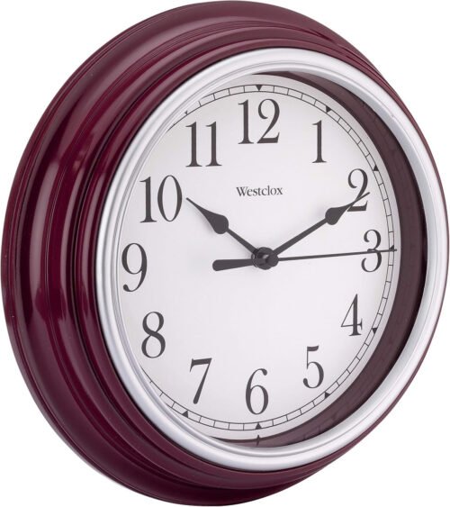 Classic Wall Clock Burgundy 9 Inch