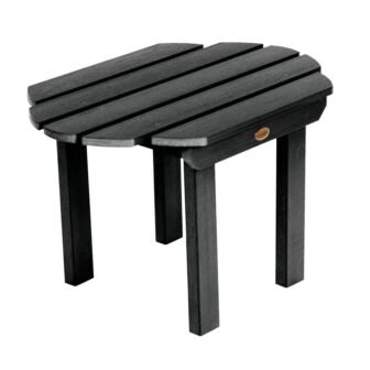 Classic Westport Black Rectangular Recycled Plastic Outdoor Side Table