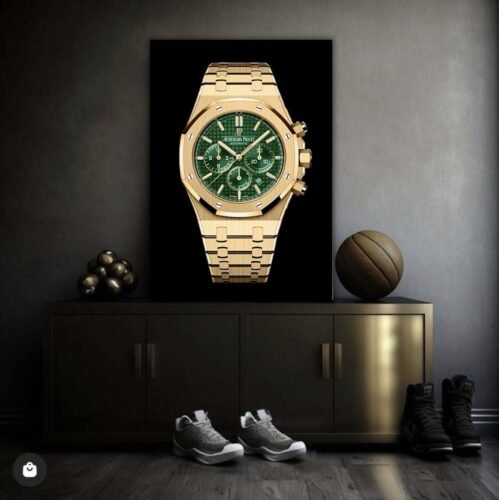 Clock Audemars Piguet OAK on the Wall with Quartz Silent Mechanism, canva print