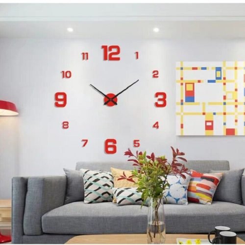 clock for living room large acrylic sticker clock Large digital wall