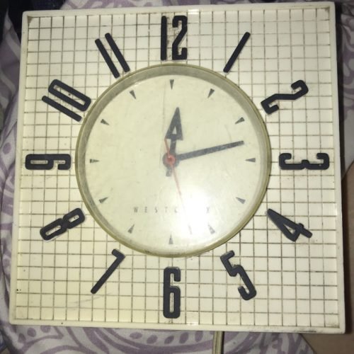 Clock Vtg Westclox 1950’s Wall Hang