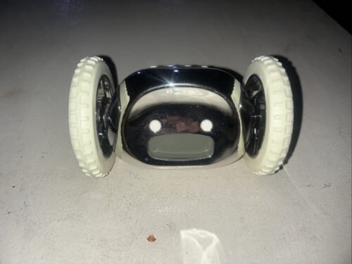 CLOCKY Alarm Clock for Heavy Sleepers on Wheels, Run Away Black Works