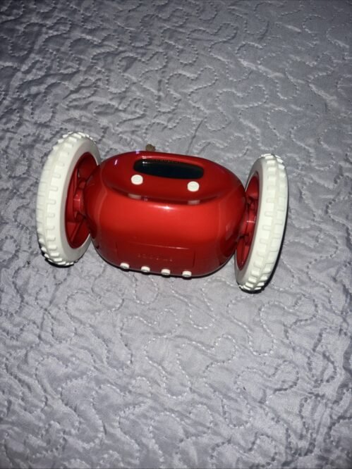 CLOCKY Alarm Clock for Heavy Sleepers on Wheels, Run Away Red Works