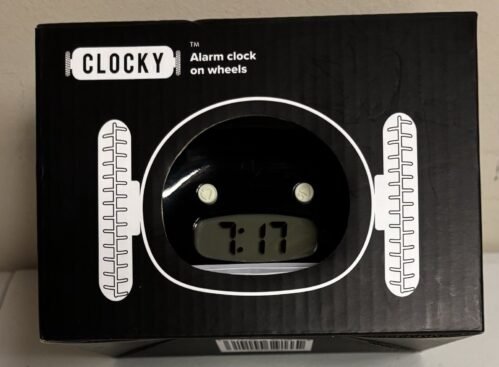 Clocky Alarm Clock on Wheels Run Away Alarm Clock NEW