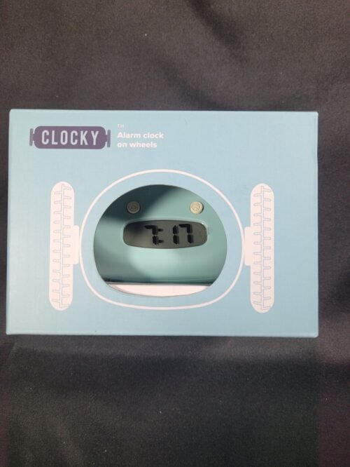 Clocky Chrome Alarm Clock on Wheels! New In Box Run Away Alarm Clock