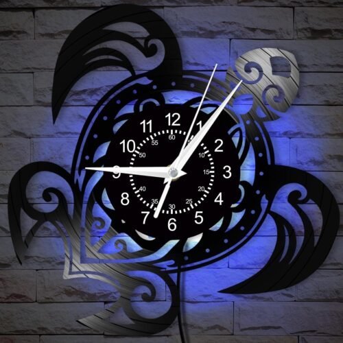 Coastal Nautical Glass Wall Clock with Seashell Design and Aesthetic Beach Theme