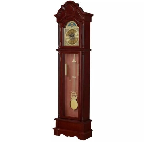 Coaster Traditional Wood Grandfather Clock with Chime in Brown