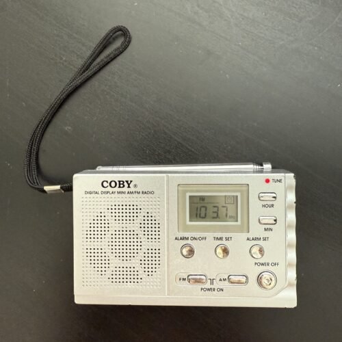 Coby CX-53 Digital Display AM/FM Mini Radio Alarm Clock TESTED Works Great!