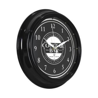 Cocktail Bar LED Wall Clock-Happy Hour Bar-Themed Home Decor 12 in.