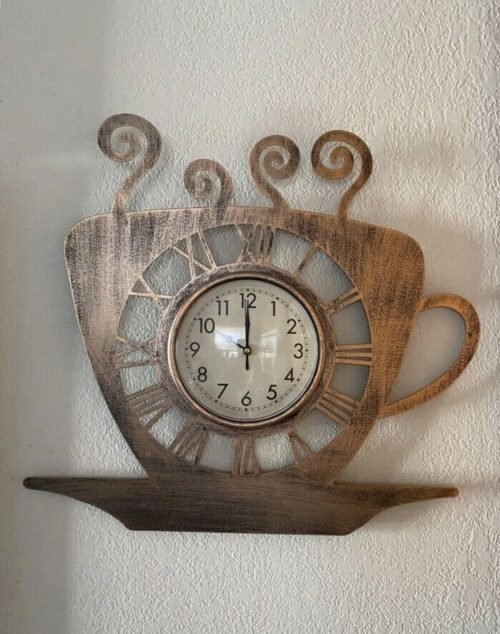 coffee cup wall clock
