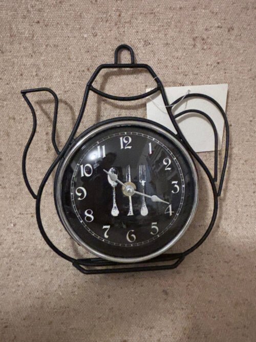 Coffee Pot Themed Metal Wall Clock New