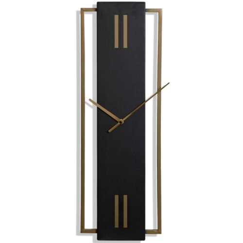 Collective Design Slim Time - Mid Century Metal Wall Clock - 8in w X 24in ht ...