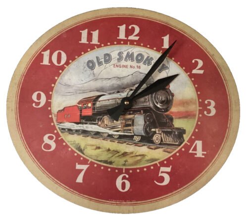 COLLECTOR OLD SMOKEY TRAIN ENGINE WALL CLOCK - NEW IN OPEN BOX