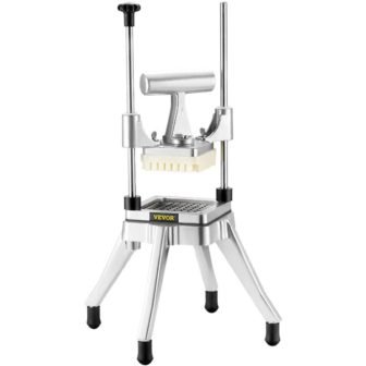 Commercial Vegetable Fruit Chopper, Stainless Steel French Fry Cutter with 4 Blades...