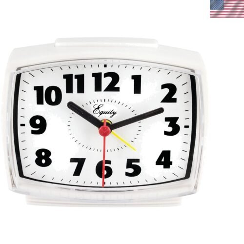 Compact Corded Silent Alarm Clock with Modern Design and User-Friendly Features