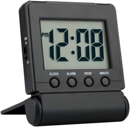 Compact Digital Travel Alarm Clock with High/Low Volume Options,Simple to Set...