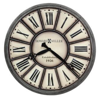 Company Time II Black Wall Clock