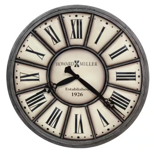 Company Time II Black Wall Clock