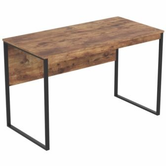 Computer Desk 47.25 in. L Brown Reclaimed Wood Black Metal