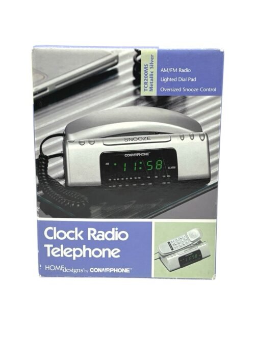 CONAIR Digital Alarm Clock AM/FM Radio Telephone Phone TCR200MS NEW