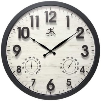 Concordia Indoor/Outdoor Wall Clock - Black Plastic Case