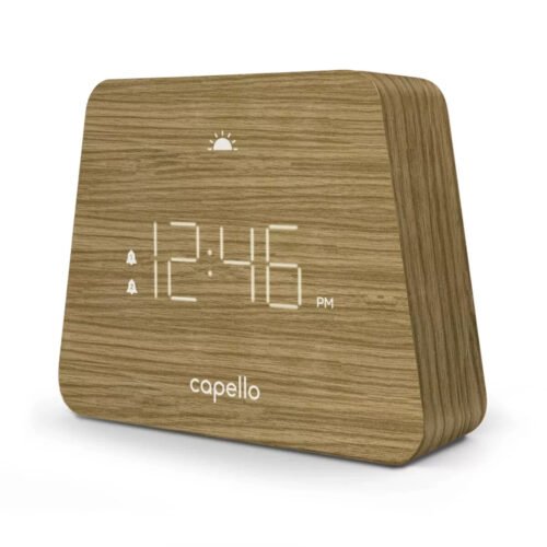 Contemporary Alarm Clock LED Table Clock with Dual Alarms & Adjustable dimmer