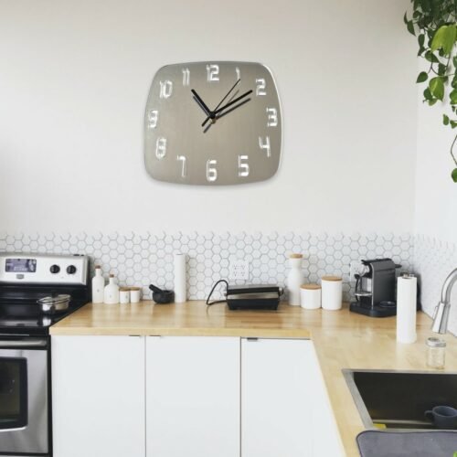 Contemporary Numbers Square Shaped Wall Clocks - Many Colour Optionen