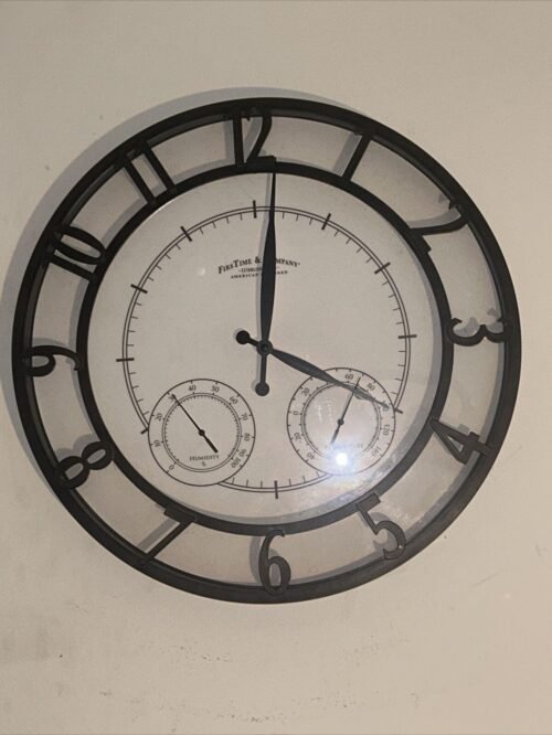 Cool Large Wall Clock First Time and Company 18" Diameter