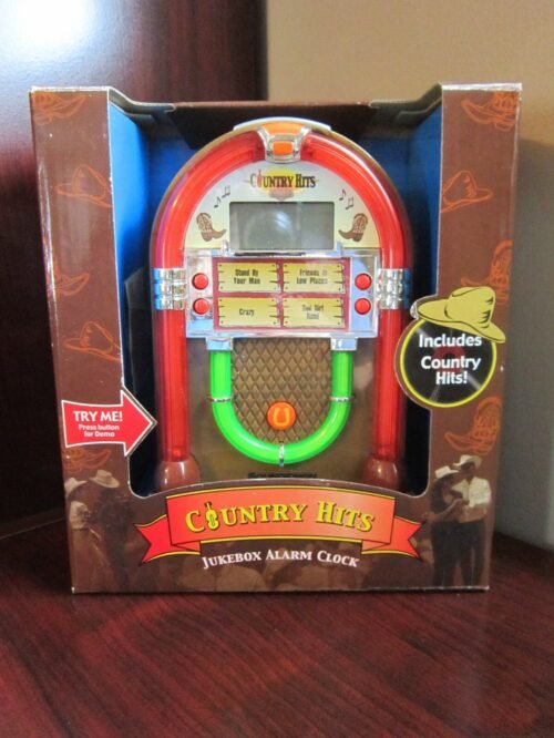 COUNTRY HITS MUSIC JUKEBOX ALARM CLOCK SOUNDESIGN 3161C NEW IN BOX NEVER USED