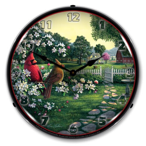 Country Music Cardinals LED Backlit Clock