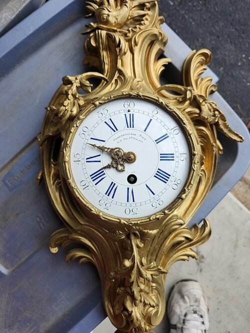 Courtecuisse Fils Rue De Chaussee Lille Bronze Wall Clock Victorian French
