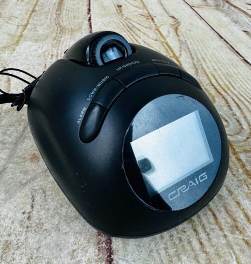 Craig Alarm Clock Radio Digital Projection Rotating Lens AM/FM Model CR45365