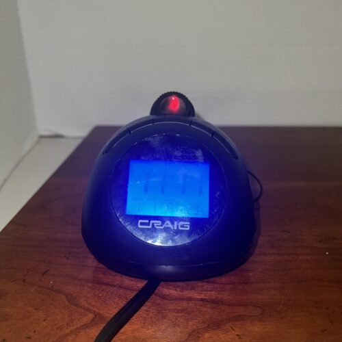 Craig Alarm Clock Radio Digital Projection Rotating Lens AM/FM Model CR45365