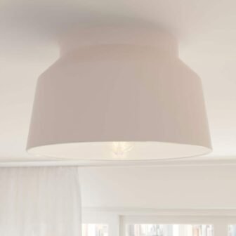 Cranbrook 11.5 in. 1 Light Blush Pink Flush Mount Kitchen Light