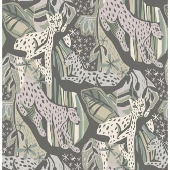 Cream Grey Cat Nap Peel and Stick Wallpaper Sample