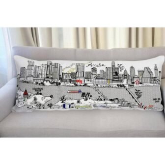 Cream Solid Polyester 14 in. x 35 in. Throw Pillow
