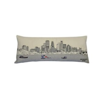 Cream Solid Polyester 14 in. x 35 in. Throw Pillow