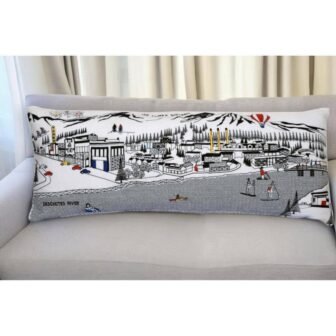 Cream Solid Polyester 14 in. x 35 in. Throw Pillow